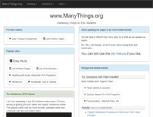 Tablet Screenshot of manythings.org